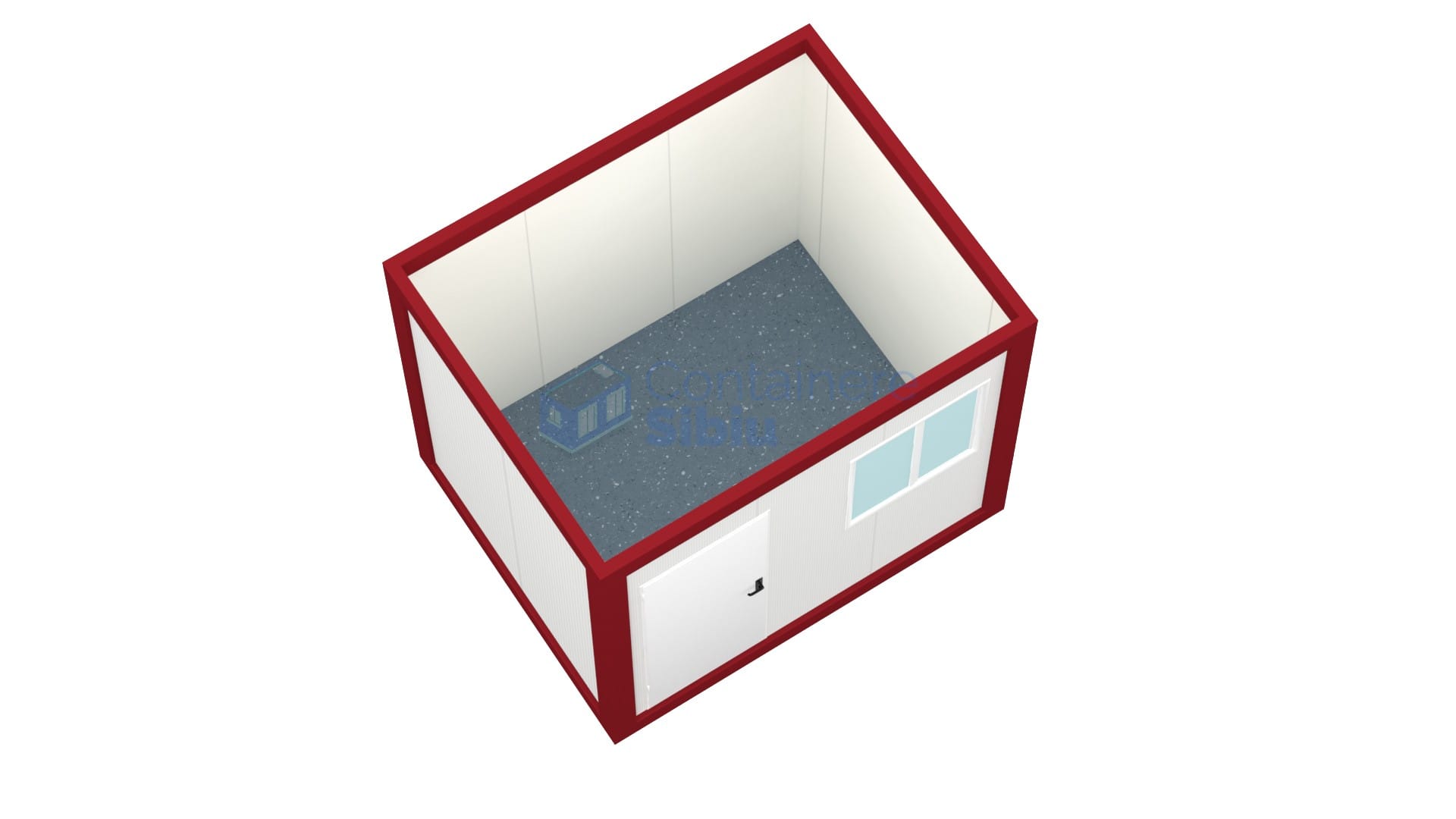 container birou sibiu 3metri rosu2