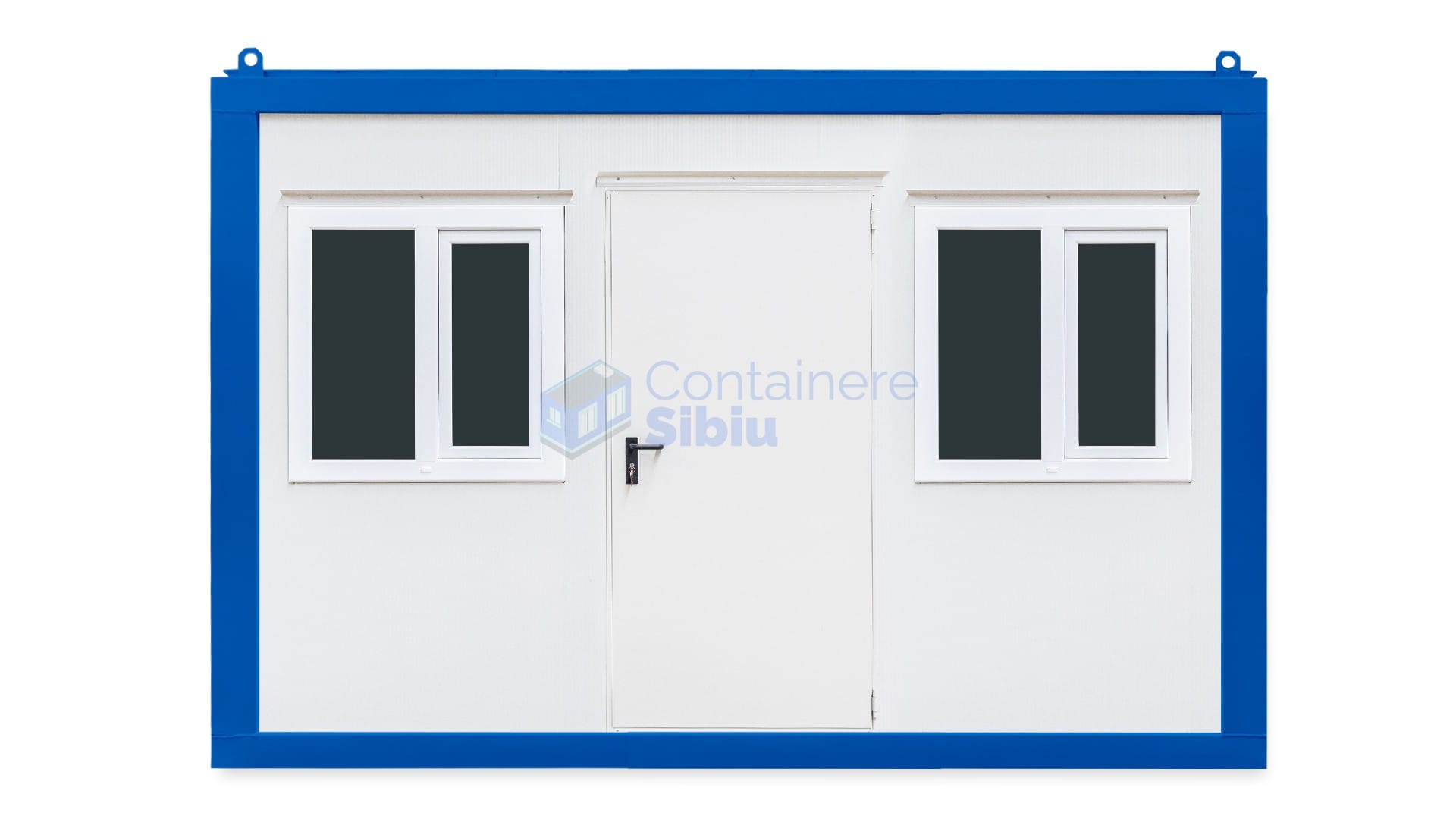 container birou sibiu 4metri 2geamuri albastru