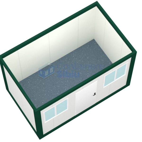 container birou sibiu 4metri 2geamuri verde2