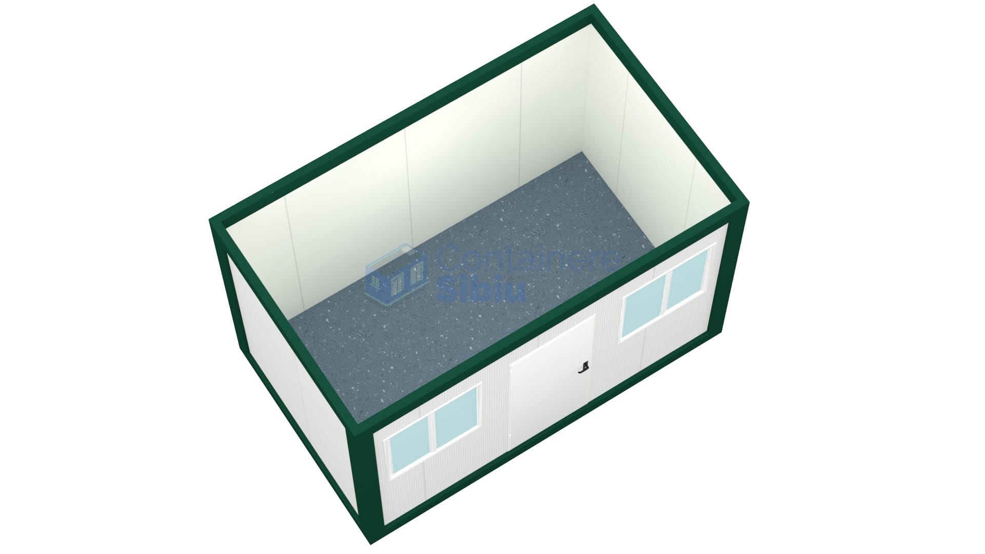 container birou sibiu 4metri 2geamuri verde2