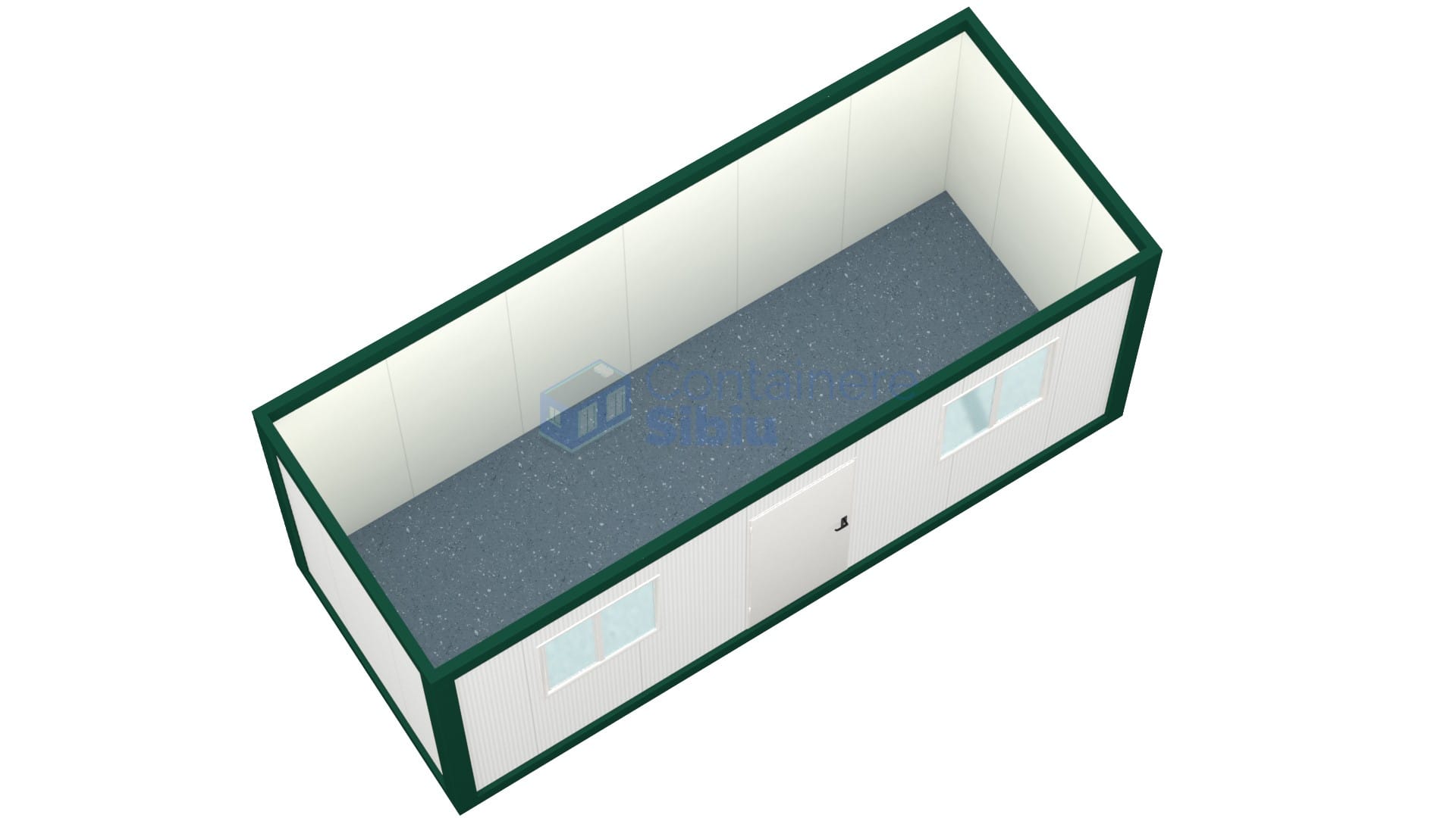 container birou sibiu 6metri 2geamuri verde2