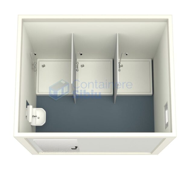 container sanitar sibiu 3metri 3dusuri alb