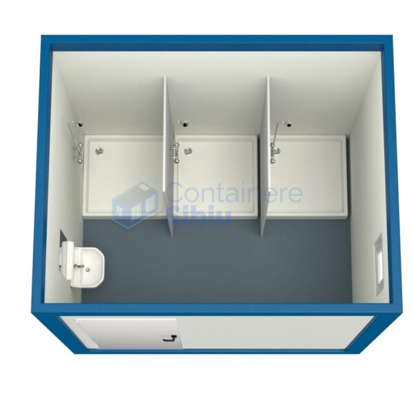 container sanitar sibiu 3metri 3dusuri albastru