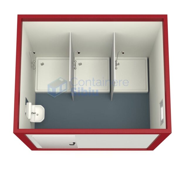 container sanitar sibiu 3metri 3dusuri rosu