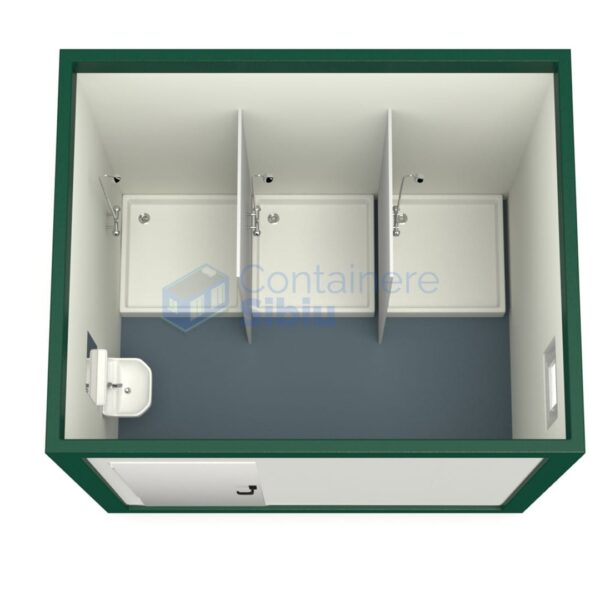 container sanitar sibiu 3metri 3dusuri verde
