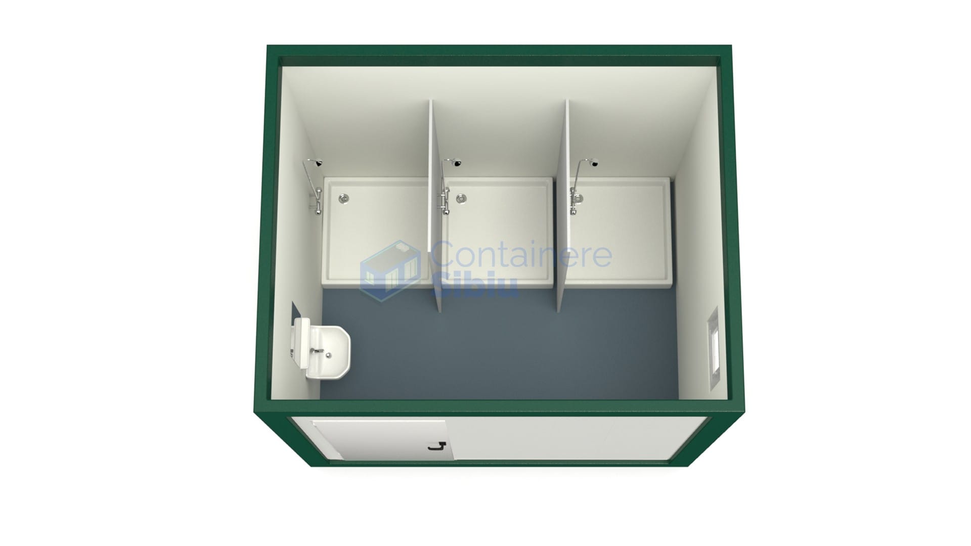 container sanitar sibiu 3metri 3dusuri verde