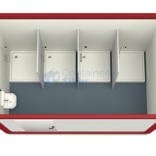 container sanitar sibiu 4metri 4dusuri rosu