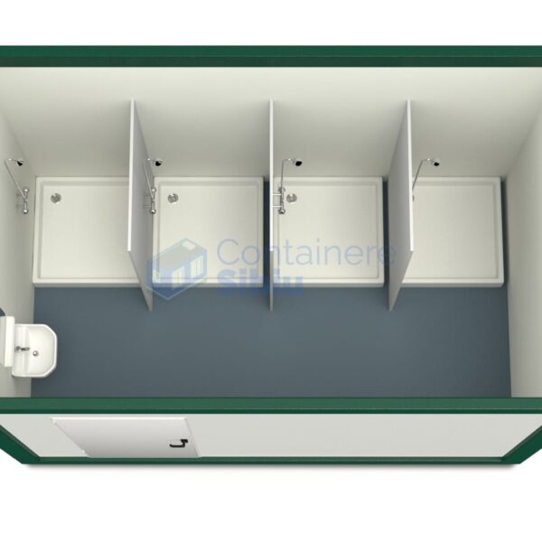 container sanitar sibiu 4metri 4dusuri verde