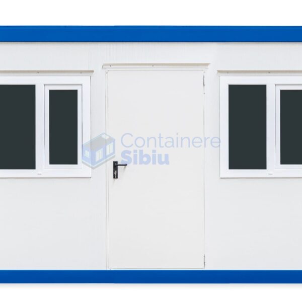container santier sibiu 4metri 2geamuri albastru