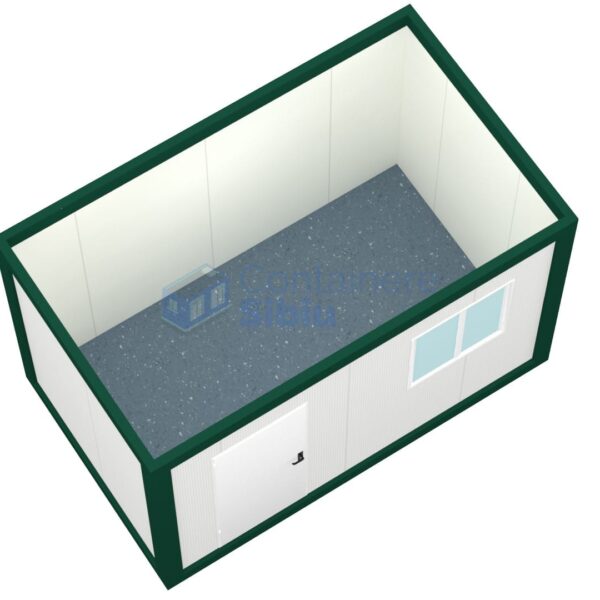 container santier sibiu 4metri 1geam verde1