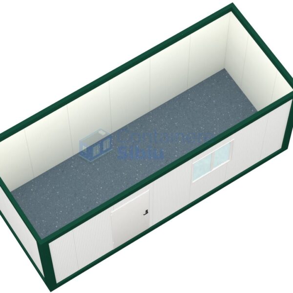 container santier sibiu 6metri 1geam verde2
